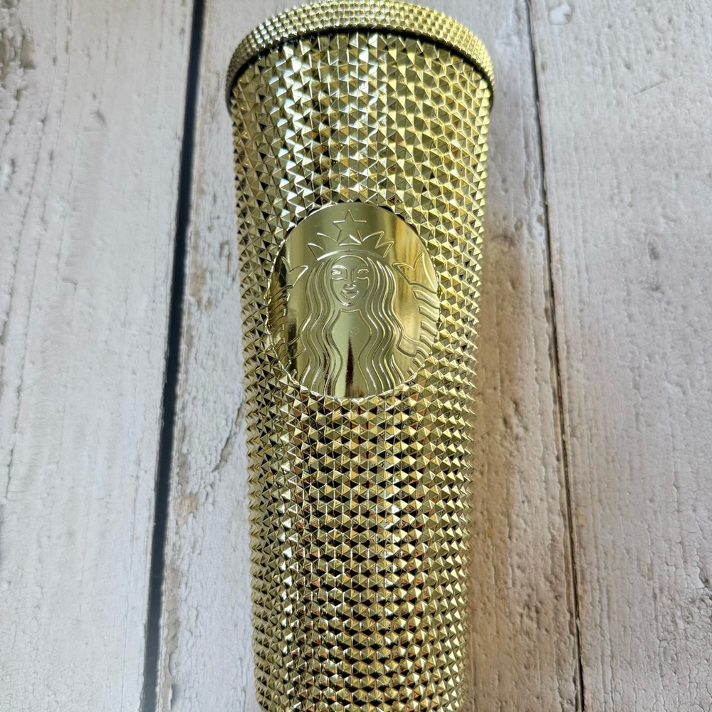 Starbucks Studded Venti Gold Tumbler